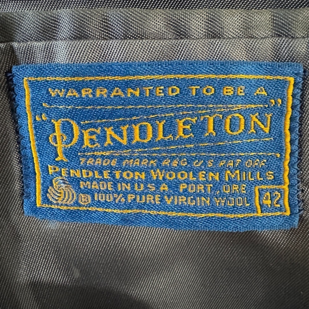 Pendleton Blue And Maroon Patterned Wool Blazer S… - image 5